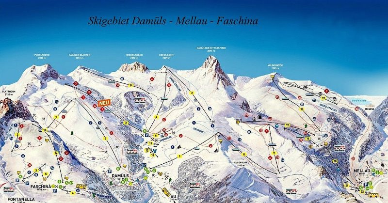 Skigebiet Damüls Mellau Faschina