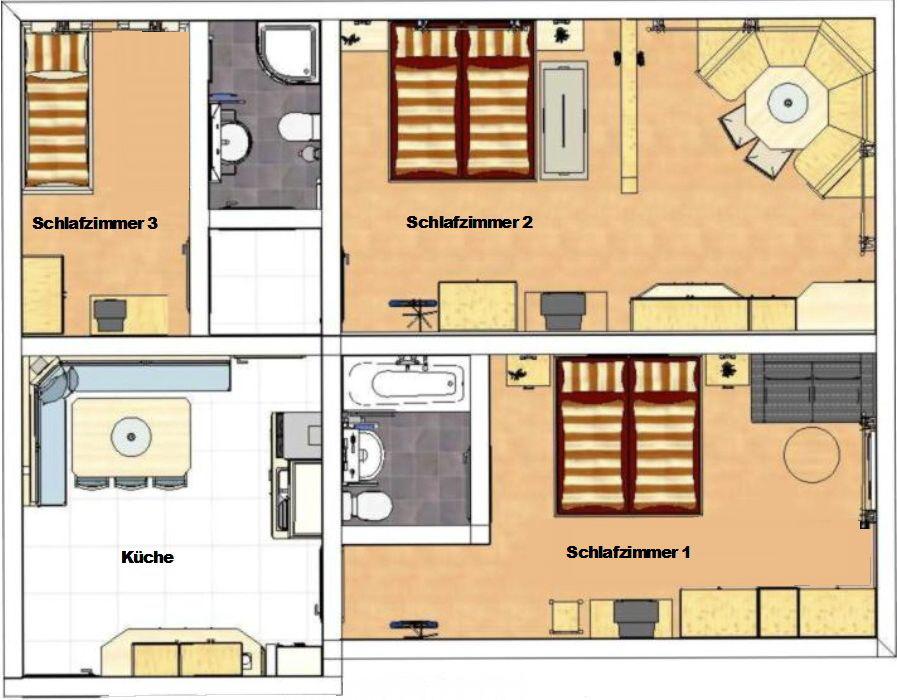 Grundriss Ferienwohnung Zafernhorn